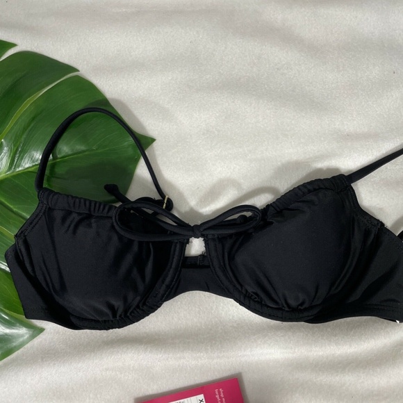 NWT Xhilaration Shirred Bikini Top ( Small ) Cheeky High Waist Bottom ( XS ) - Picture 8 of 12